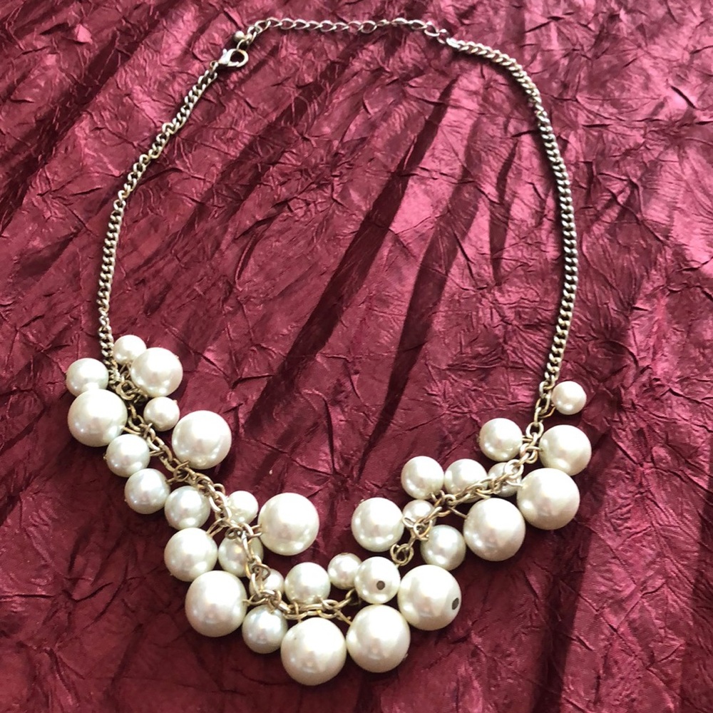 Vintage costume Pearl cluster and earring set.
